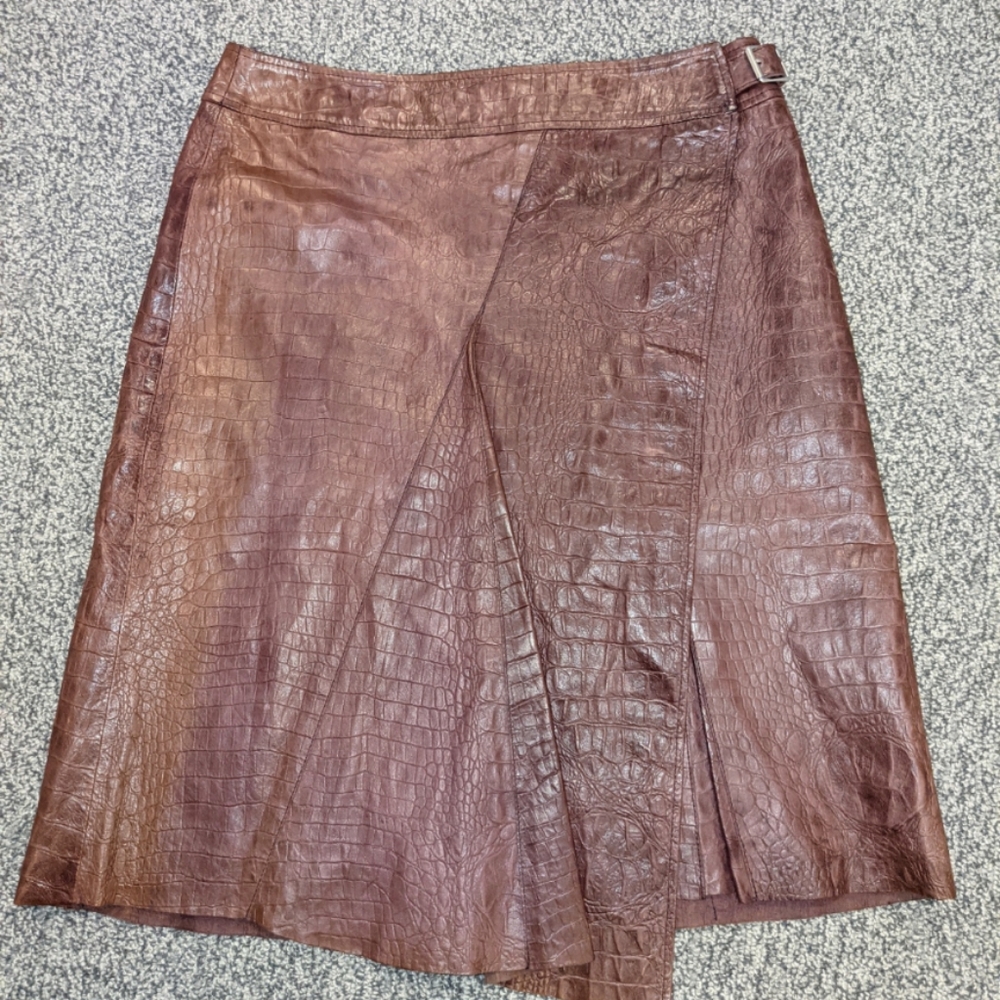 Vintage Snakeskin Wrap Skirt